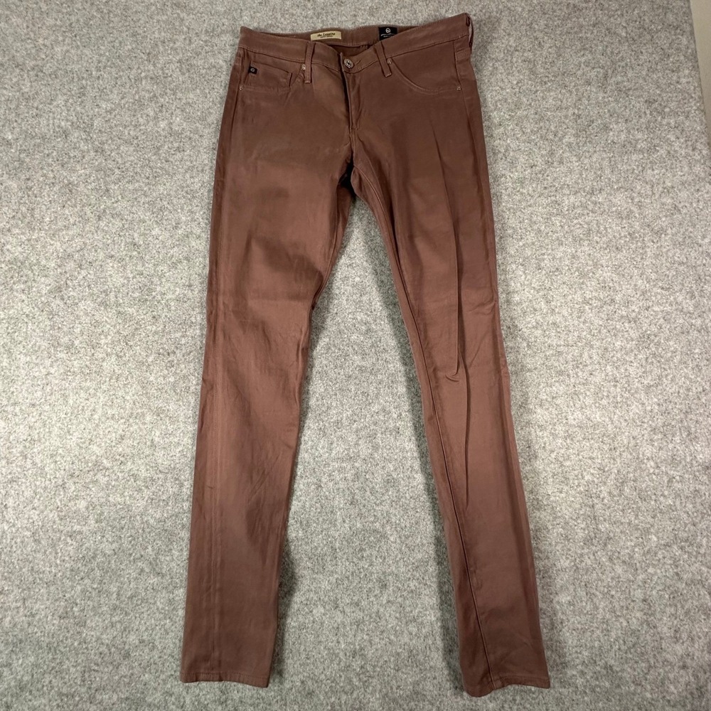 AG Adriano Goldschmied The Legging Super Skinny Womens 29R Brown Sateen Pants